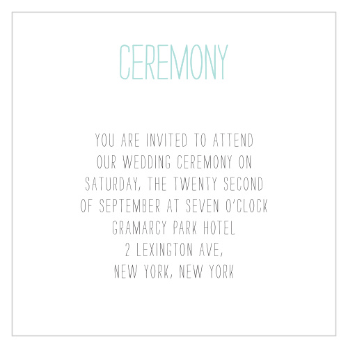 Pretty Lights Ceremony Cards