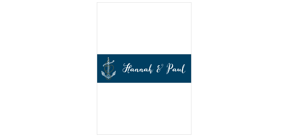 Anchors Aweigh Wedding Belly Bands