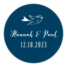 Customize the Anchors Aweigh Wedding Stickers with your names and wedding date in a romantic typeface.
