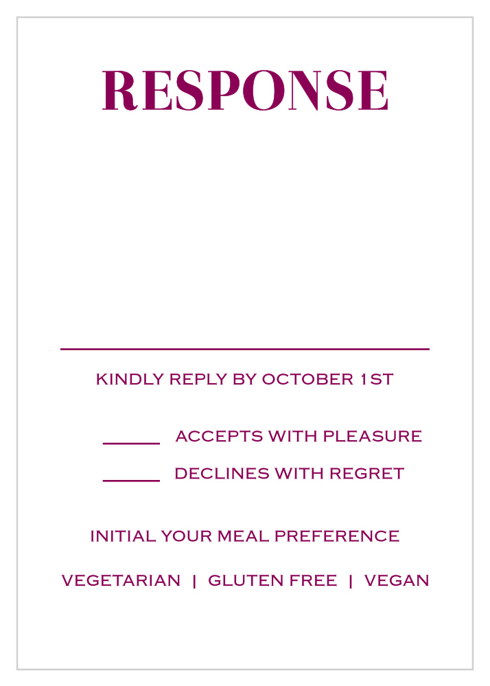 Vintage Novel Response Cards