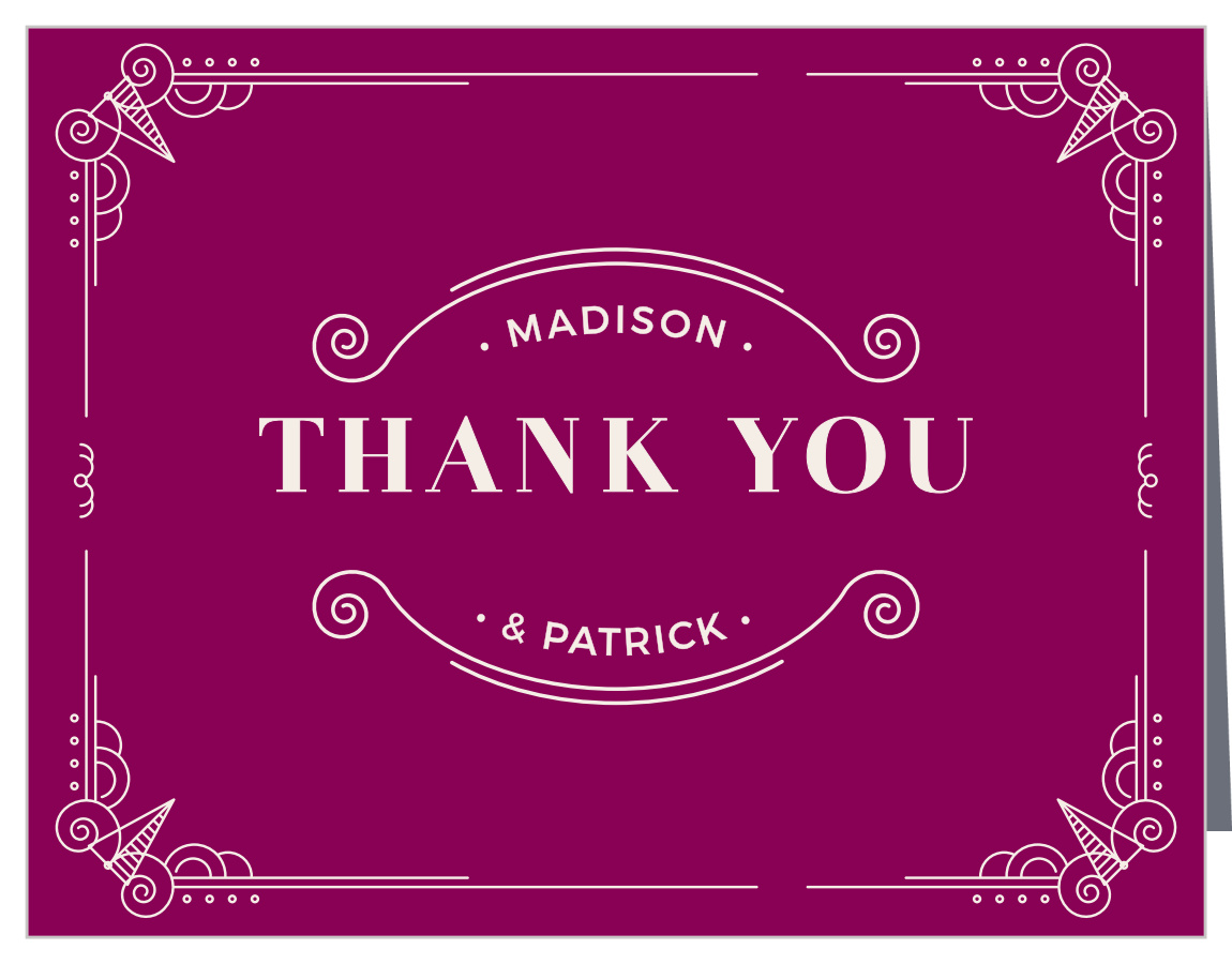 Vintage Novel Wedding Thank You Cards
