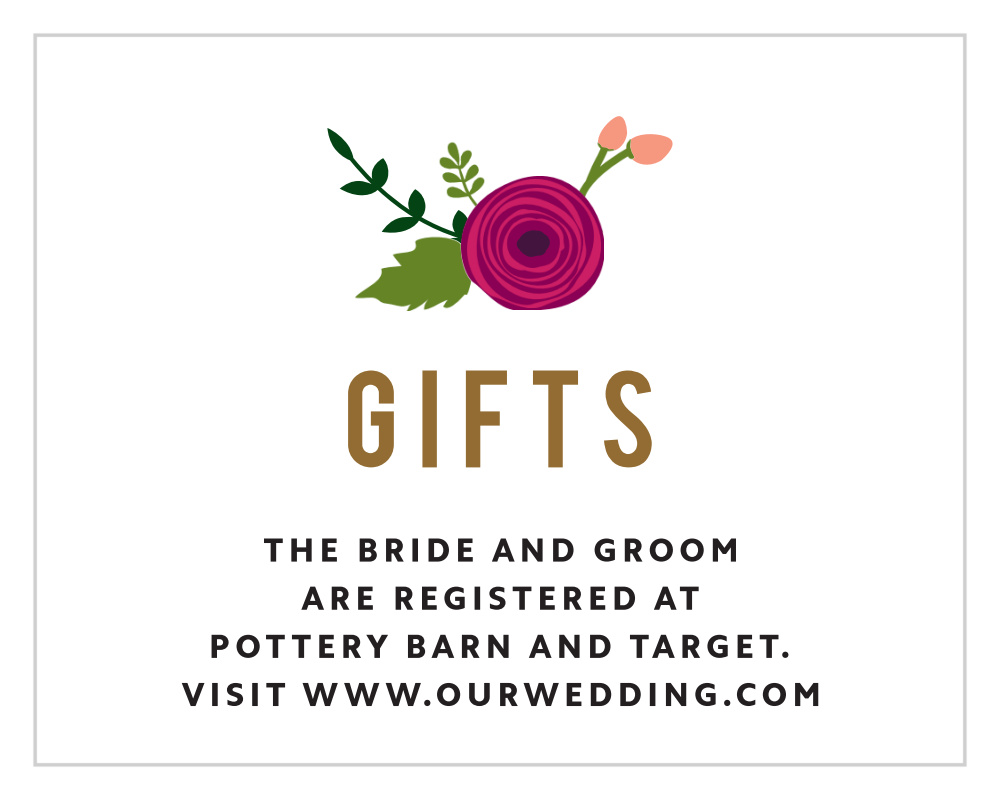 Bold Blooms Registry Cards