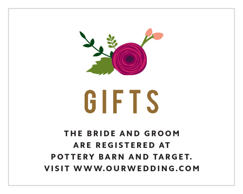 Bold Blooms Registry Cards