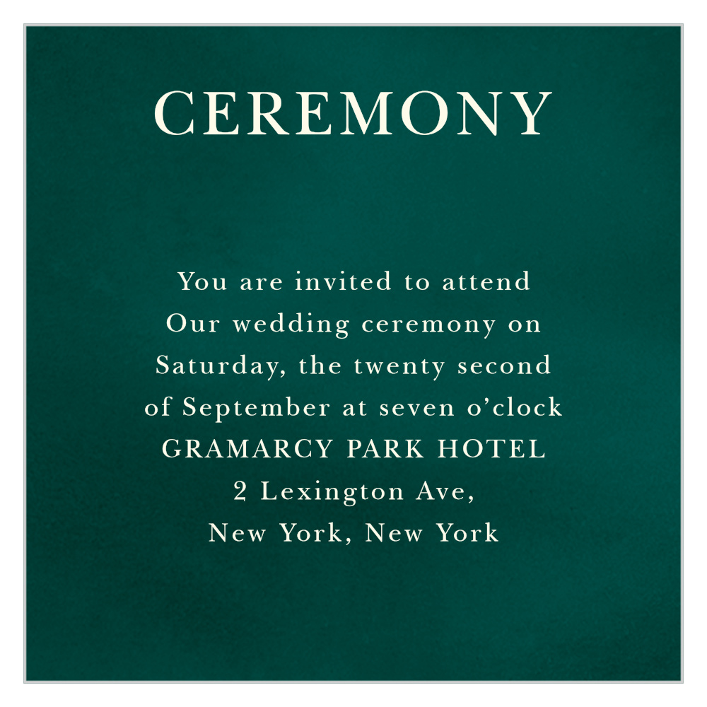 Deco Love Ceremony Cards