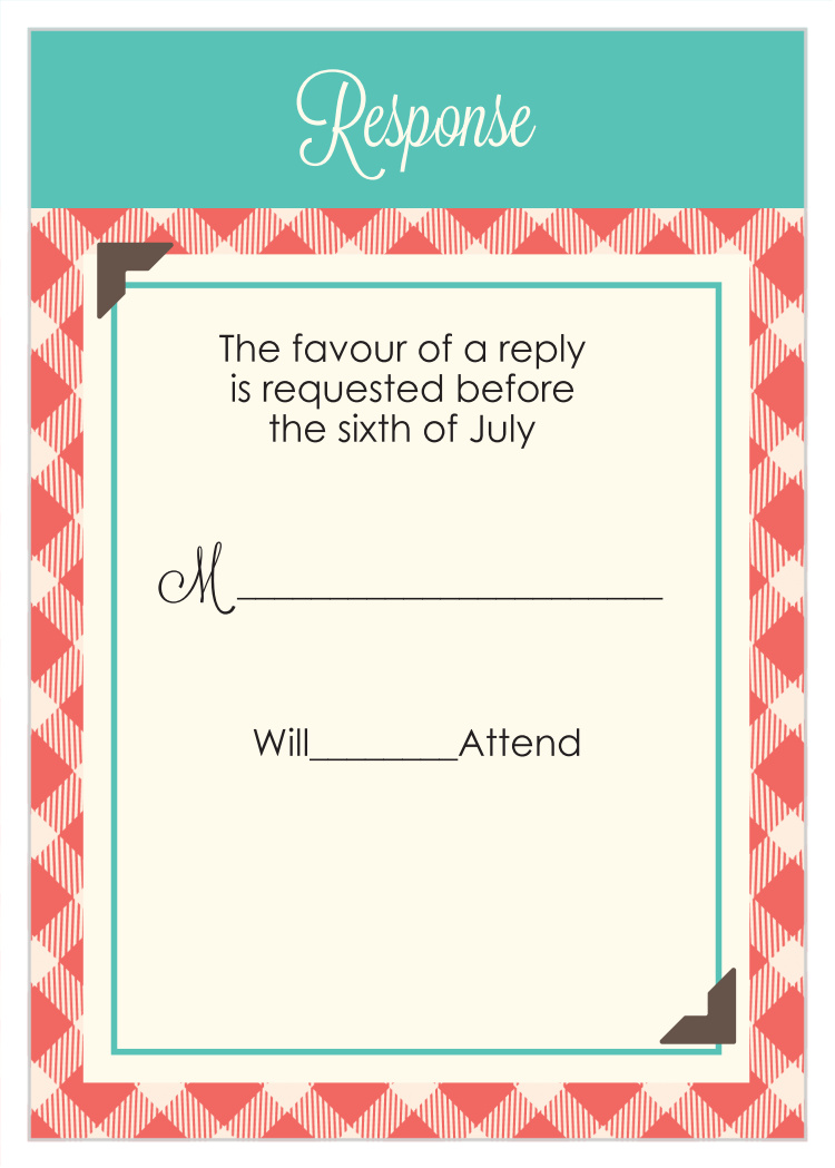 Timeless Plaid Scrapbook Response Cards