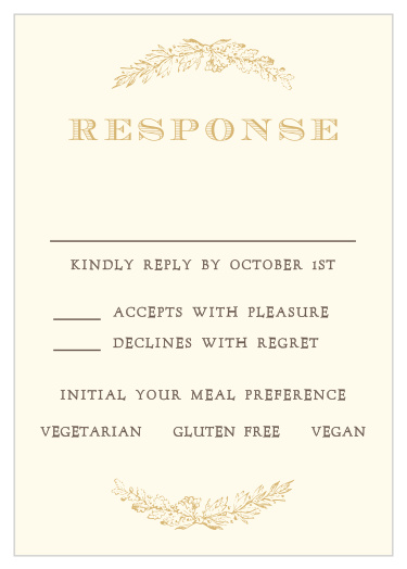 Charming Woods Foil Response Cards