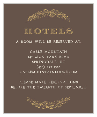 Charming Woods Foil Accommodation Cards