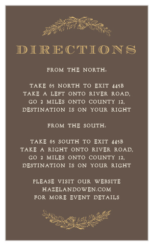 Charming Woods Foil Direction Cards