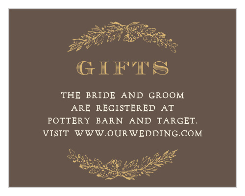 Charming Woods Foil Registry Cards