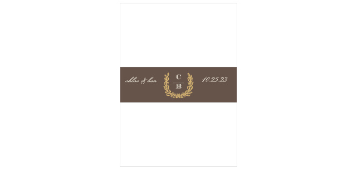 Charming Woods Foil Wedding Belly Bands