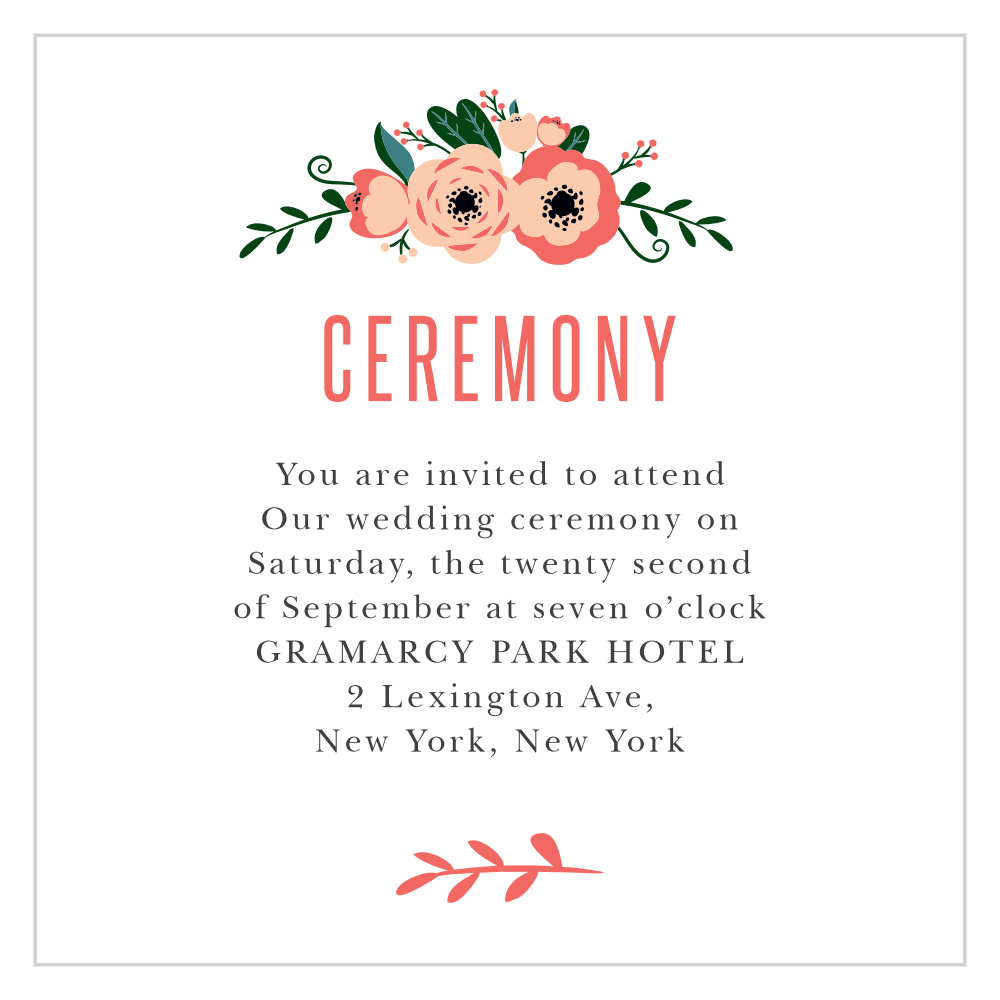 Botanical Love Ceremony Cards