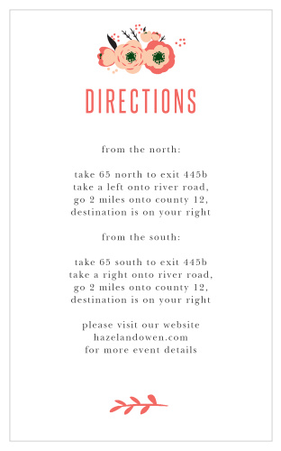 Botanical Love Direction Cards