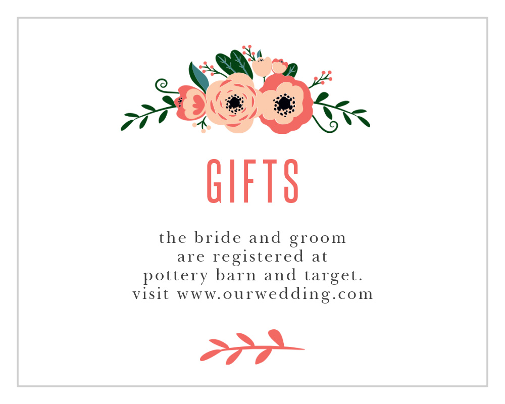 Botanical Love Registry Cards