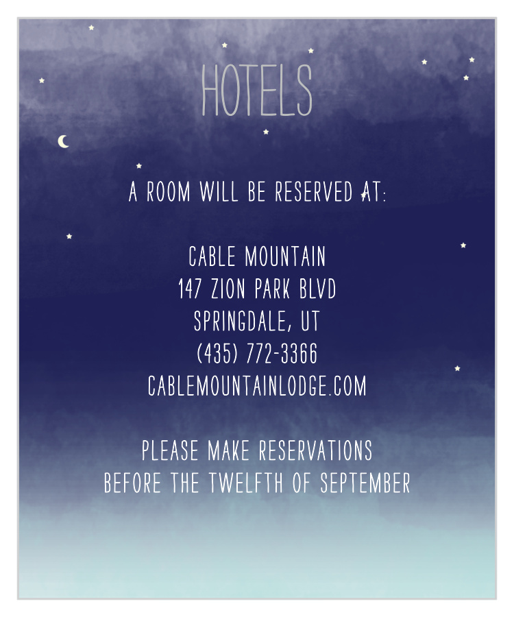 Pretty Lights Foil Accommodation Cards
