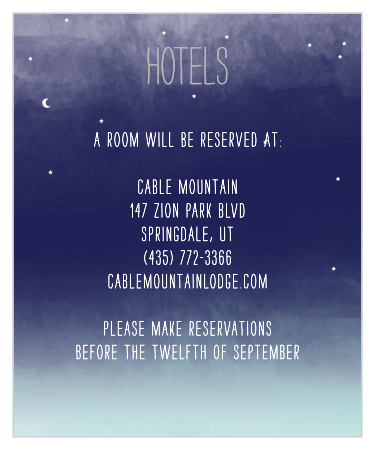 Pretty Lights Foil Accommodation Cards