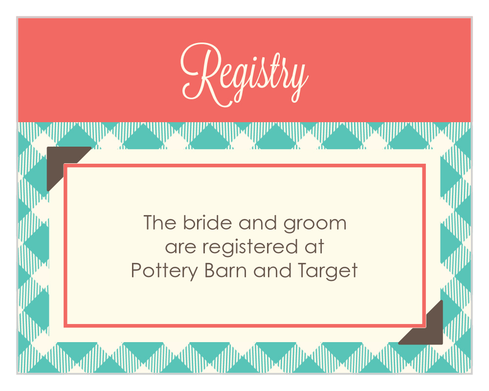 Timeless Plaid Scrapbook Registry Cards