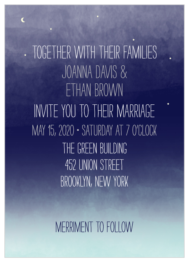Pretty Lights Foil Wedding Invitations
