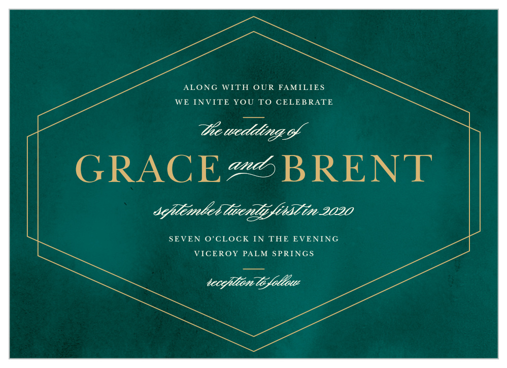Deco Love Foil Wedding Invitations