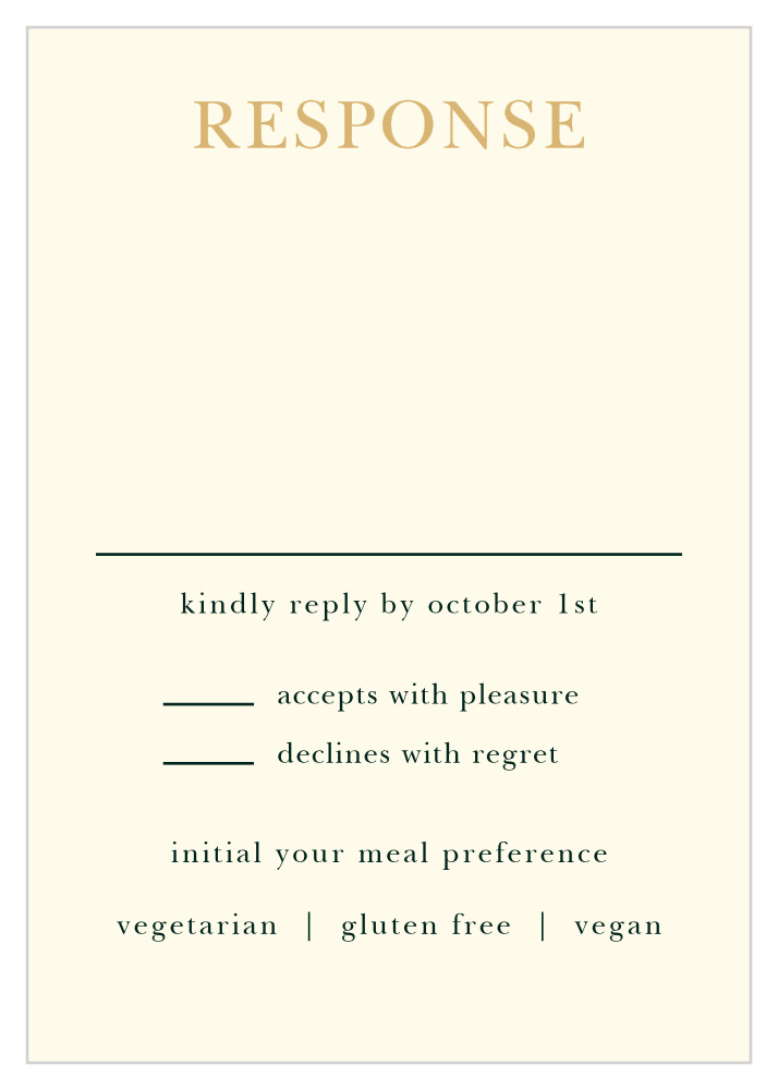 Deco Love Foil Response Cards