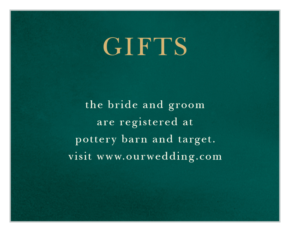 Deco Love Foil Registry Cards