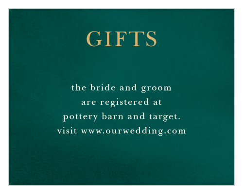 Deco Love Foil Registry Cards