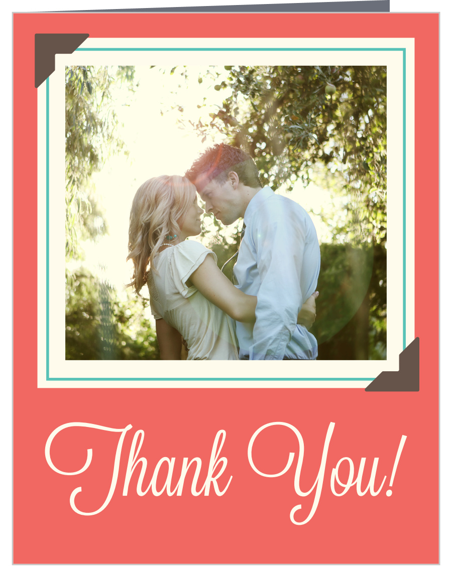 Timeless Plaid Scrapbook Wedding Thank You Cards