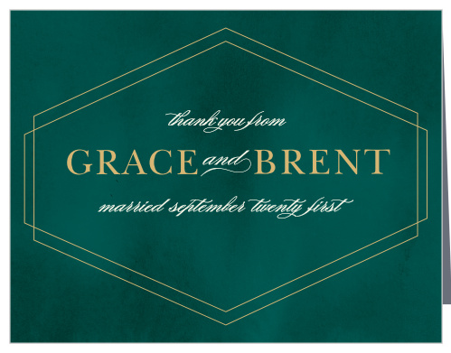 Deco Love Foil Wedding Thank You Cards