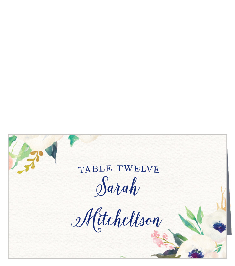 Watercolor Anemone Place Cards