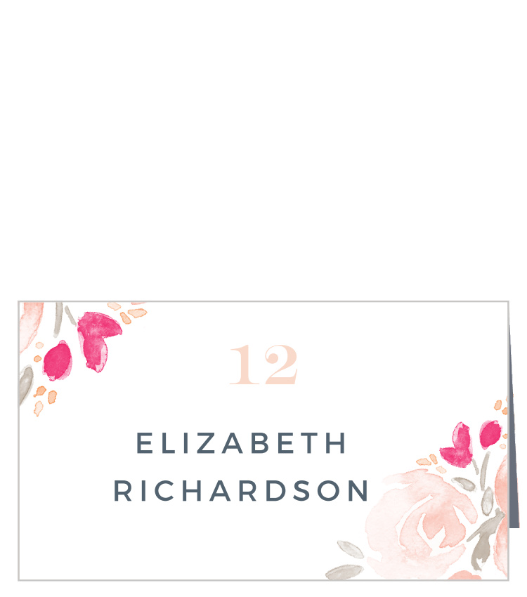 Watercolor Bouquet Place Cards