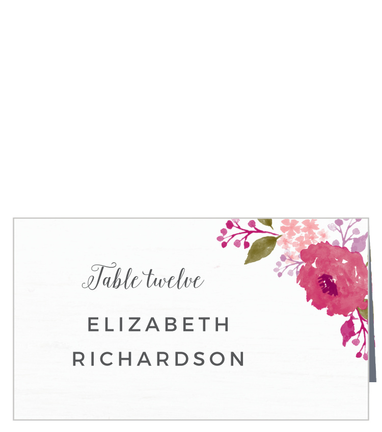 Watercolor Wreath Place Cards