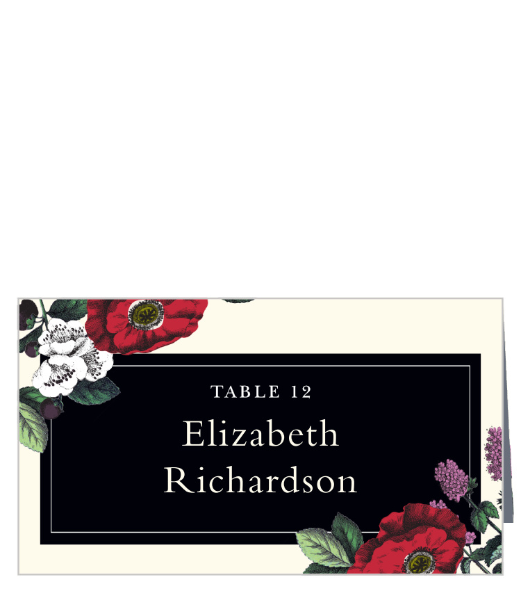 Vintage Botanical Place Cards