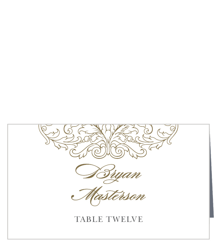 Vintage Damask Place Cards