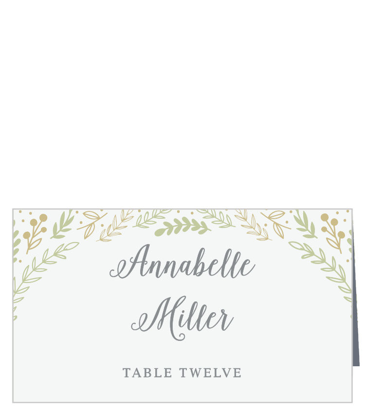 Romantic Evergreen Place Cards