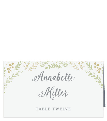 Romantic Evergreen Place Cards