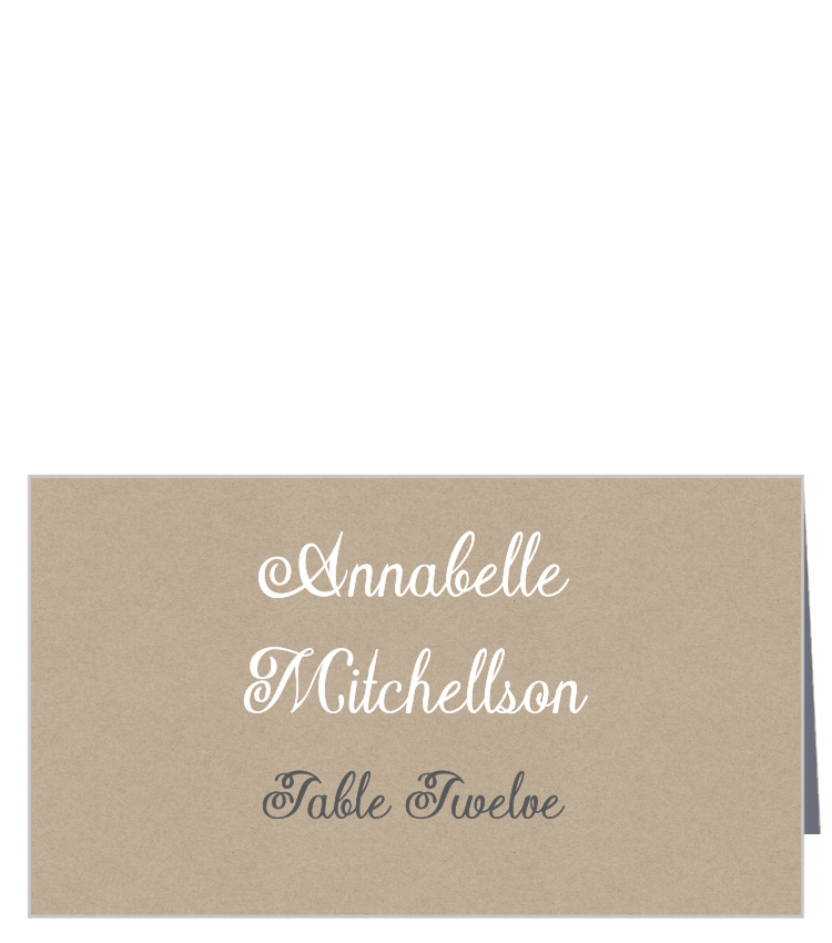 Elegant Kraft Place Cards