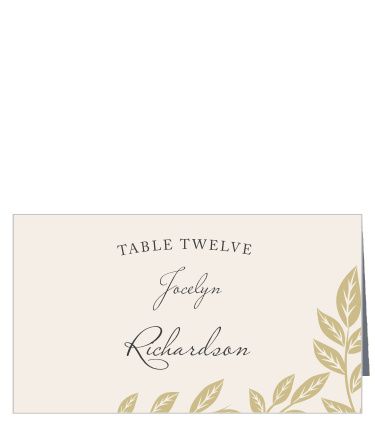 Beautiful leaves grace the corners of the Lovely Laurel Place Cards. 