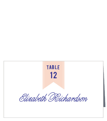 Design places cards to perfectly match your wedding stationery with the Modern Banner Place Cards. 