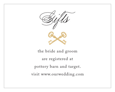 Antique Chic Foil Registry Cards