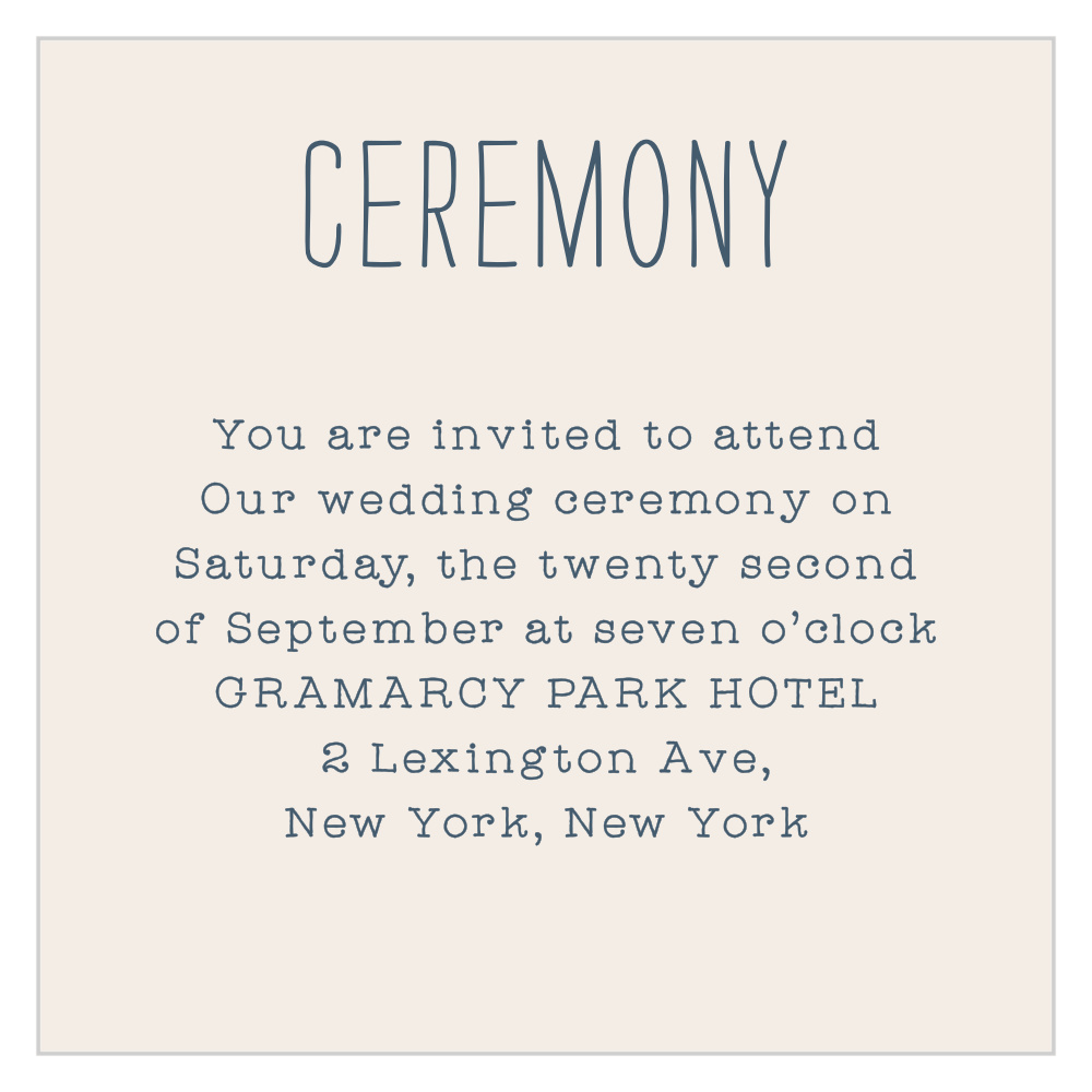 Cross Stitched Ceremony Cards