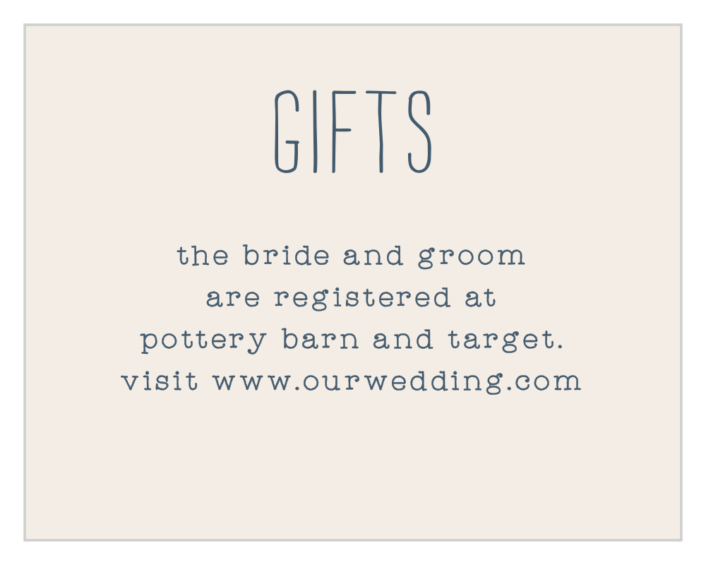 Cross Stitched Registry Cards