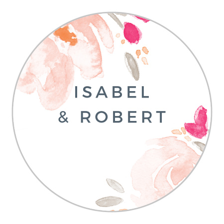 Watercolor Bouquet Wedding Stickers