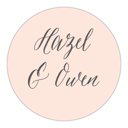Painted Border Wedding Stickers