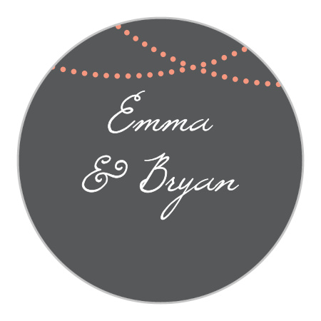 String Lights Wedding Stickers