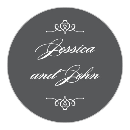 Elegant Script Wedding Stickers