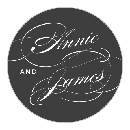 Swirling Simplicity Wedding Stickers