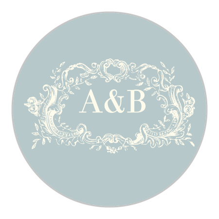 In Cursive Wedding Stickers
