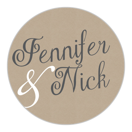 Elegant Kraft Wedding Stickers
