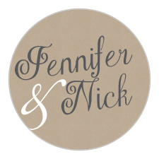 Accent your beautifully rustic wedding stationery with the Elegant Kraft Stickers.
