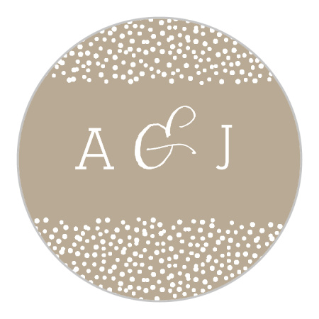 Confetti Dots Wedding Stickers