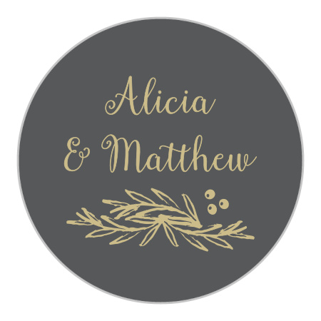 Delicate Laurel Wedding Stickers